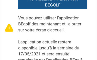 A partir d’aujourd’hui, passez à l’App BEgolf !